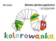 Bardzo głodna gąsienica- kolorowanka z fartuszkiem. Autor: Carle Eric. Dadada.pl Okładka książki Bardzo głodna gąsienica- kolorowanka z fartuszkiem