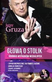 Głową o stolik. Autor: Gruza Jerzy. Dadada.pl Okładka książki Głową o stolik