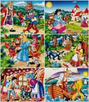 Opakowanie Klocki 12 elementowe bajki różowe