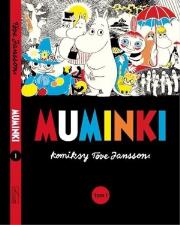 Okładka książki Muminki. Komiksy Tove Jansson Tom 1