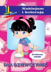 Okładka książki Naklejam i koloruję - Dla dziewczynek