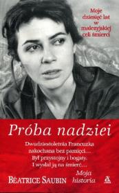 Próba nadziei. Autor: Saubin Beatrice. Dadada.pl Okładka książki Próba nadziei
