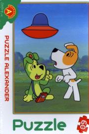 Okładka książki Puzzle 60 Reksio i Ufo ALEX