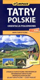 Tatry Polskie orientacja południowa mapa turystyczna 1:30 000. Wydawca: Compass. Dadada.pl Opakowanie Tatry Polskie orientacja południowa mapa turystyczna 1:30 000