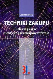 Techniki Zakupu. Autor: Lennart Rosell. Dadada.pl Okładka książki Techniki Zakupu