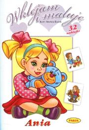 Wklejam i maluję - Ania. Autor: Il. Mariola Budek. Dadada.pl Okładka książki Wklejam i maluję - Ania