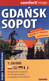 Okładka książki Comfort!map Gdańsk Sopot 1:26 000 mini laminat