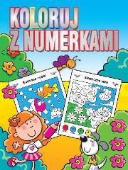 Okładka książki Koloruj z numerkami niebieska