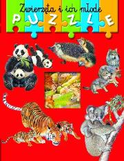 Okładka książki Książka z puzzlami. Zwierzęta i ich młode w.2012