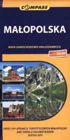 Okładka książki Małopolska Mapa samochodowo-krajoznawcza