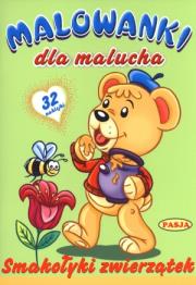 Malowanki dla malucha - Smakołyki zwierzątek PASJA. Autor:   Praca zbiorowa. Dadada.pl Okładka książki Malowanki dla malucha - Smakołyki zwierzątek PASJA