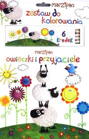 Okładka książki Marzipan. Owieczki i przyjaciele + kredki