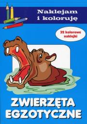 Okładka książki Naklejam i koloruję - Zwierzęta egzotyczne