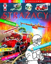 Naklejkowe łamigłówki - Strażacy. Autor: Beaumont Emilie. Dadada.pl Okładka książki Naklejkowe łamigłówki - Strażacy