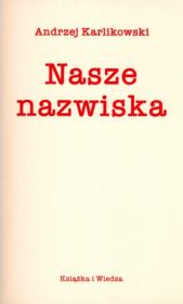 Okładka książki Nasze nazwiska