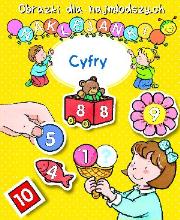 Okładka książki Obrazki dla naj. Naklejanki - Cyfry