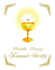 Okładka książki Pamiątka Pierwszej Komunii Świętej kielich