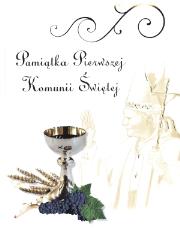 Okładka książki Pamiątka Pierwszej Komunii Świętej papież i kiel.2