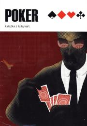 Poker Książka z talią kart brązowa. Autor: Nowak Jacek. Dadada.pl Okładka książki Poker Książka z talią kart brązowa