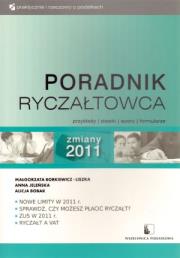 Poradnik Ryczałtowca 2011. Autor: Borkiewicz-Liszka Małgorzata, Jeleńska Anna, Bobak Alicja. Dadada.pl Okładka książki Poradnik Ryczałtowca 2011