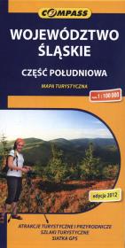 Okładka książki Województwo Śląskie część południowa mapa turystyczna 1:100 000