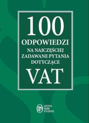 Okładka książki 100 odpowiedzi na najczęściej zadawane pytania dotyczące VAT