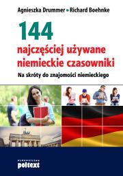 144 najczęściej używane niemieckie czasowniki. Autor: Agnieszka Drummer, Boehnke Richard. Dadada.pl Okładka książki 144 najczęściej używane niemieckie czasowniki