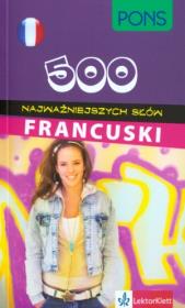 Okładka książki 500 najważniejszych słów Francuski