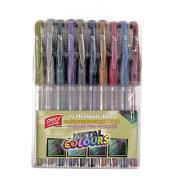 Opakowanie Długopisy żelowe metaliczne 10 sztuk