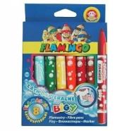 Opakowanie Flamastry łatwospieralne Flamingo Jumbo 8 kol.