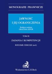 Opakowanie Jawność i jej ograniczenia. Zadania i kompetencje. Tom 9