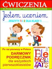 Jestem uczniem. Zeszyty 1 i 2 dla klasy 1. Autor: Anna Wiśniewska (red.). Dadada.pl Okładka książki Jestem uczniem. Zeszyty 1 i 2 dla klasy 1