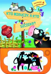 Kto miauczy, a kto szczeka? Układanki z dźwiękami. Autor: praca zbiorowa. Dadada.pl Okładka książki Kto miauczy, a kto szczeka? Układanki z dźwiękami