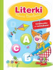 Okładka książki Literki klauna Bimboma. Książeczka z naklejkami