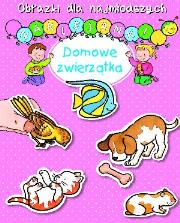 Okładka książki Obrazki dla naj. Naklejanki - Domowe zwierzątka