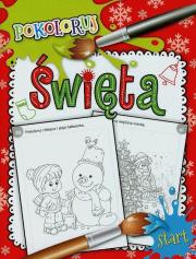 Okładka książki Pokoloruj. Święta