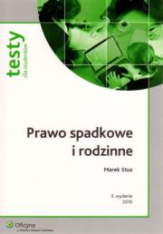 Okładka książki Prawo spadkowe i rodzinne.Testy dla studentów