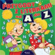 Przygody z literkami od A do Z. Autor: Dorota Skwark. Dadada.pl Okładka książki Przygody z literkami od A do Z