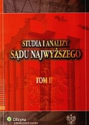 Okładka książki Studia i Analizy Sądu Najwyższego. Tom II