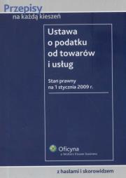 Okładka książki VAT Ustawa o podatku od towarów i usług