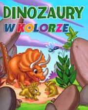 Okładka książki Dinozaury w kolorze. Zeszyt 4