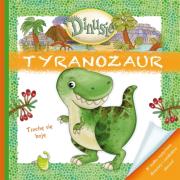 Dinusie. Tyranozaur. Autor: praca zbiorowa. Dadada.pl Okładka książki Dinusie. Tyranozaur