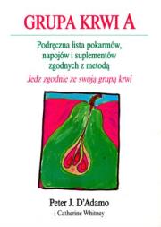 Grupa krwi A. Autor: Peter J. D'Adamo, Catherine Whitney. Dadada.pl Okładka książki Grupa krwi A