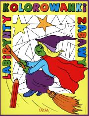 Okładka książki Labirynty kolorowanki zabawy - czarownica DELTA