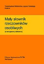 Okładka książki Mały słownik rzeczowników osobliwych...