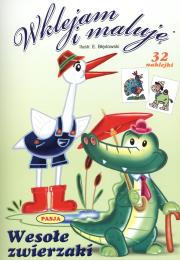 Okładka książki Wklejam i maluję - Wesołe zwierzaki