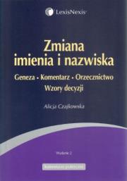 Okładka książki Zmiana imienia i nazwiska