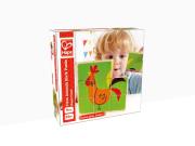 Farma zwierząt - puzzle E0422. Wydawca: Hape. Dadada.pl Opakowanie Farma zwierząt - puzzle E0422