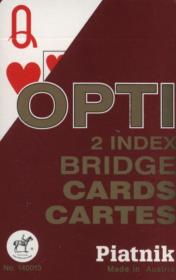 Opakowanie Karty do gry Piatnik 1 talia, Opti brydż czerwone
