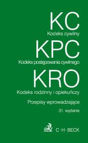 Okładka książki Kodeks cywilny Kodeks postępowania cywilnego Kodeks rodzinny i opiekuńczy.